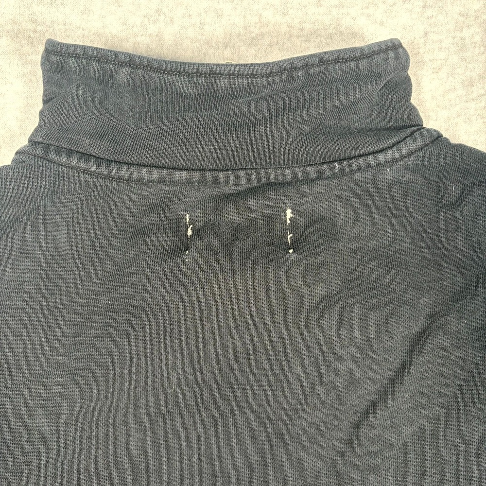 Everlane Cropped Sweatshirt Women Medium Black Cotton Athletic 1/4 Zip Mock Neck - Picture 9 of 10